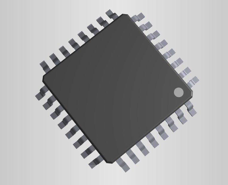 ATMEGA168 3D Model