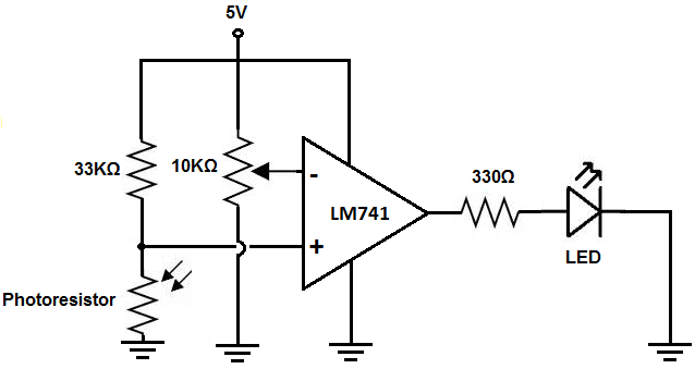  LM741 Op-Amp as a Comparator