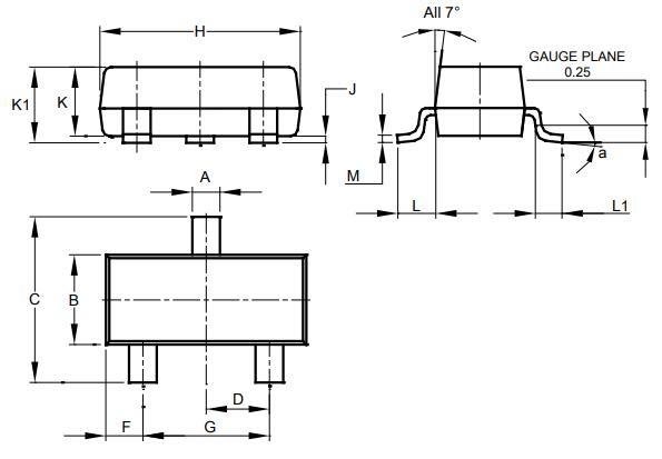 MMBT2222A Outline Dimensions